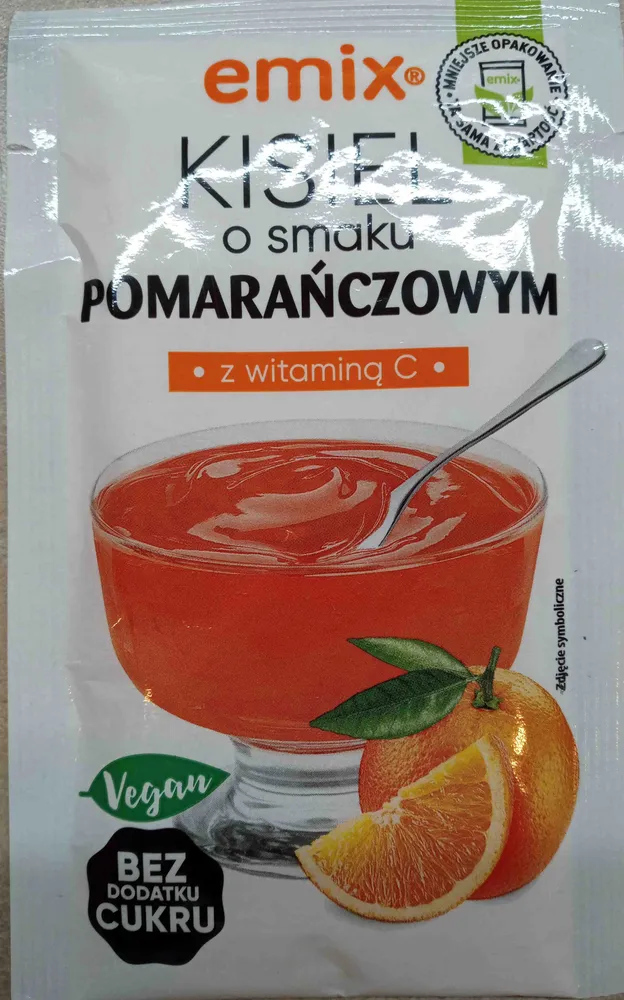 Kisiel o smaku pomarańczowym