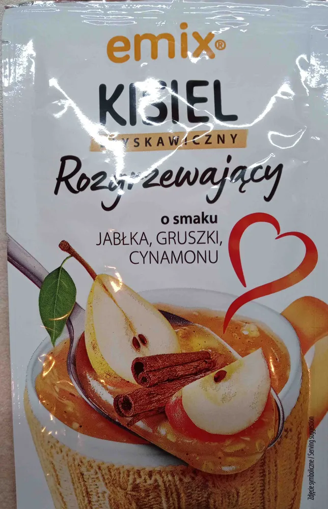 Kisiel błyskawiczny rozgrzewający o smaku jabłka, gruszki, cynamonu