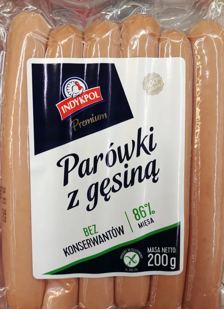 Parówki z gęsiną