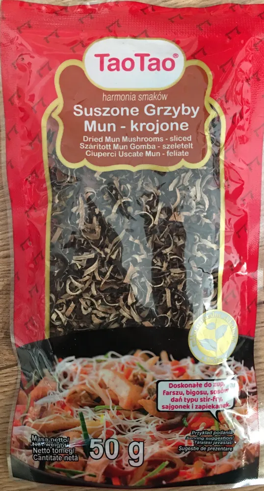 Suszone grzyby mun – krojone