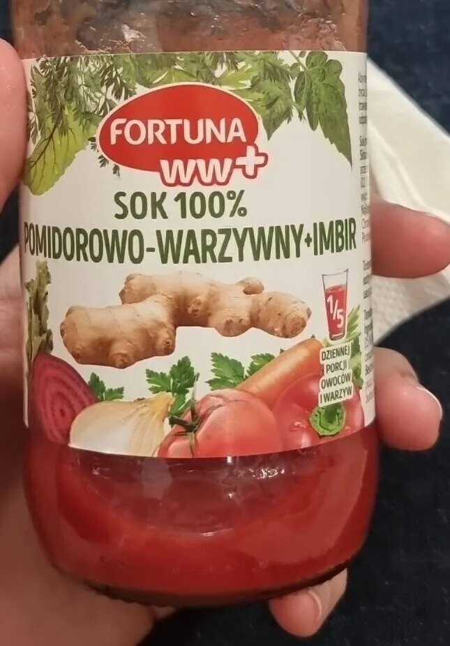 Sok 100% pomidorowo-warzywny + imbir