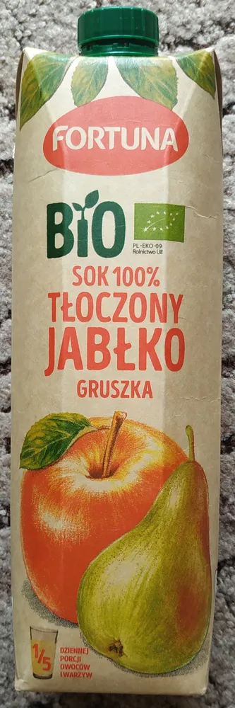 Sok 100% tłoczony jabłko gruszka