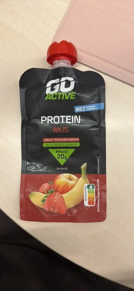Protein Mus Jabłko Truskawka Banan