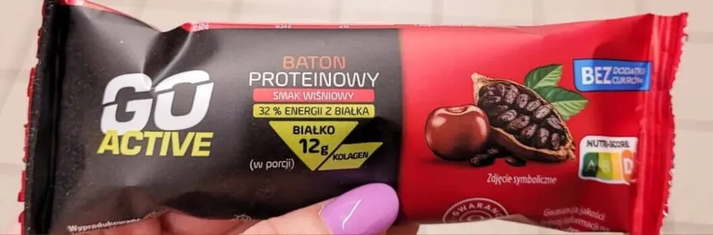 Baton proteinowy o smaku wiśniowym