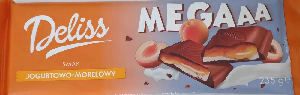 Czekolada mleczna nadziewana smak jogurtowo-morelowy