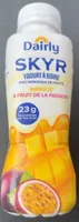 Skyr yaourt à boire avec morceaux de fruits, mangue & fruit de la passion