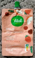 Mus 100% owoców jabłko wiśnia truskawka