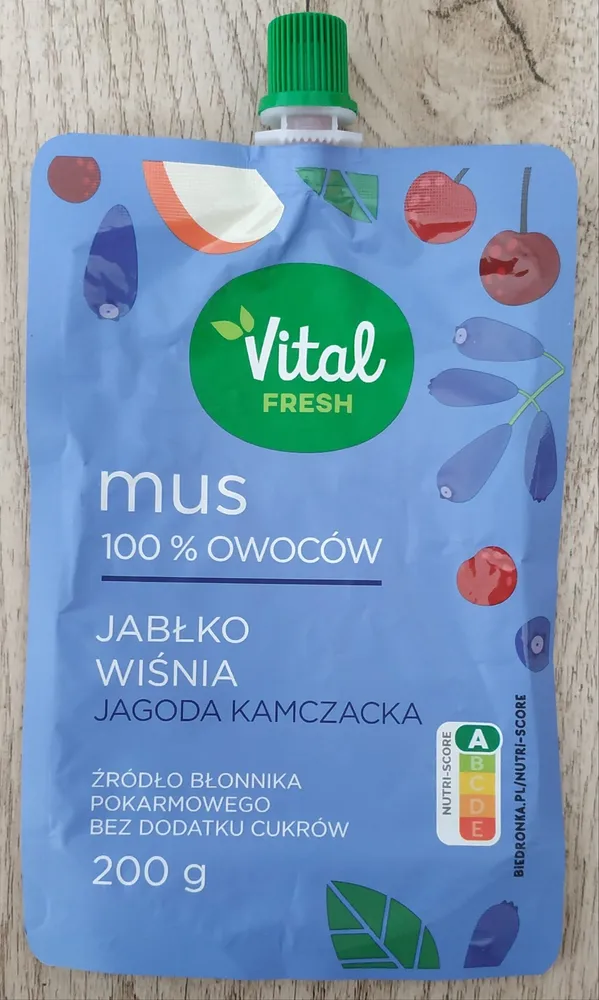 Mus Jabłko Wiśnia Jagody Kamczackie