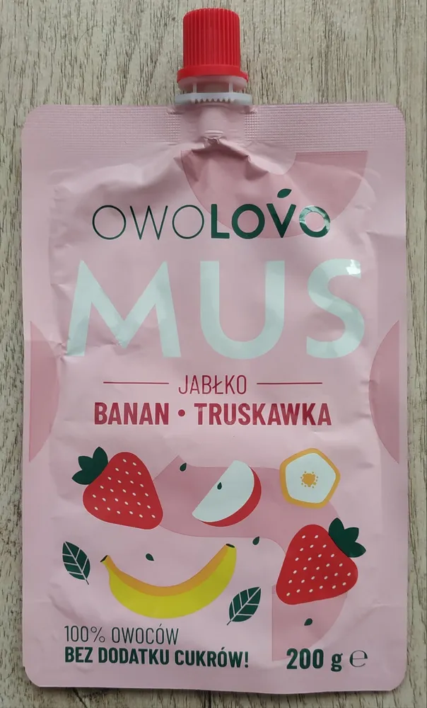 Mus Jabłko Banan Truskawka