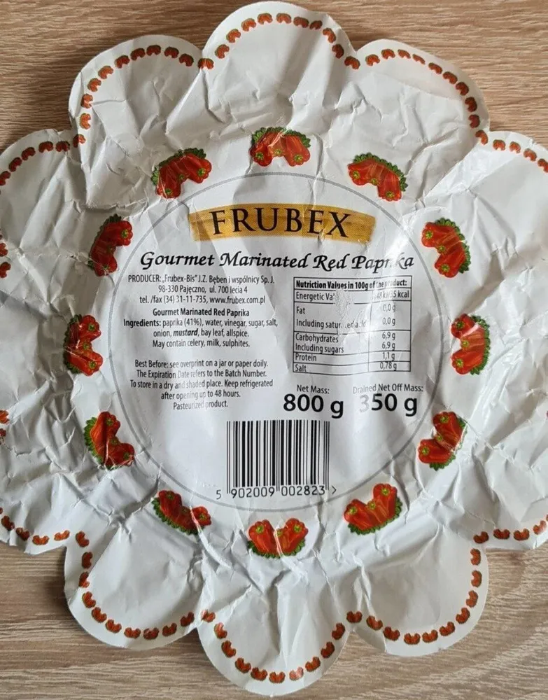 Gourmet Marinated Red Paprika