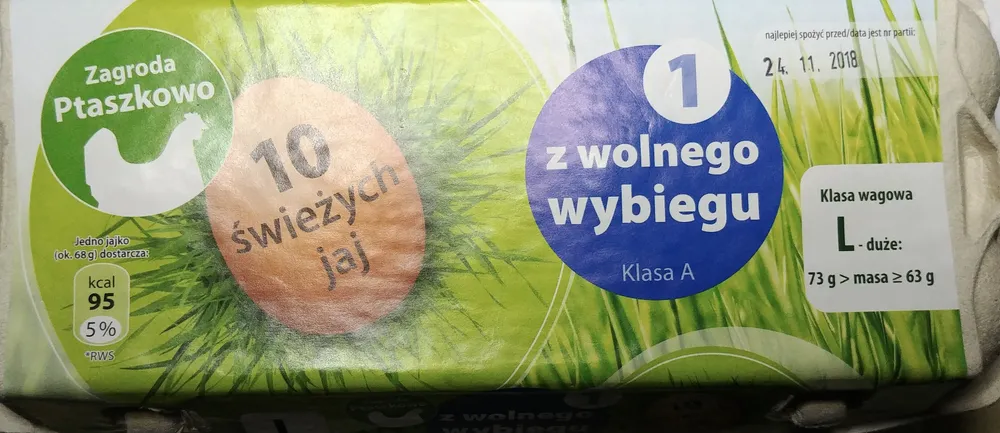 10 świeżych jaj L