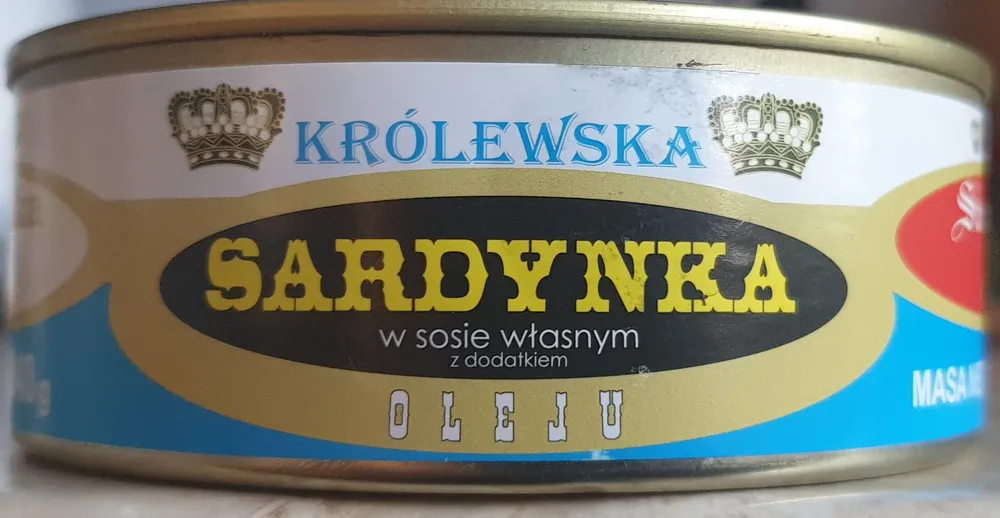 Sardynka w sosie własnym z dodatkiem oleju