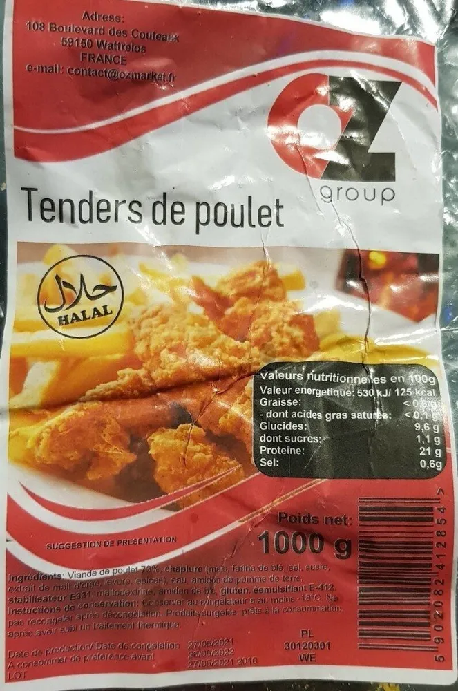Tendres de poulet