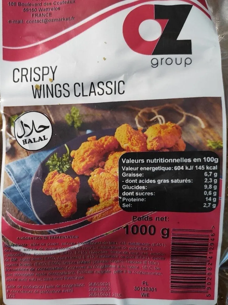 Crispy wings classic