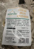 Sliced and grilled minced kebab