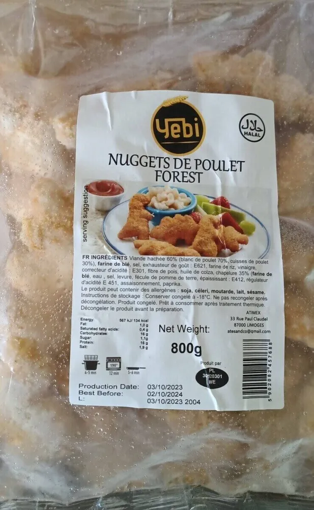 Nuggets de poulet forest