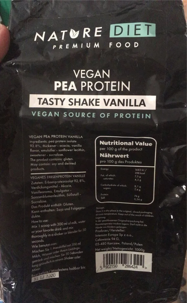 Vegan pea protein