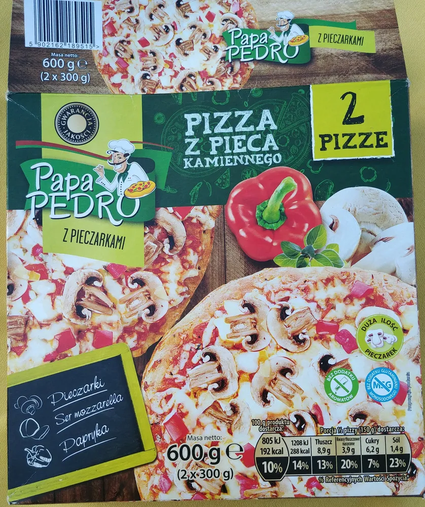 Pizza z pieca kamiennego z pieczarkami