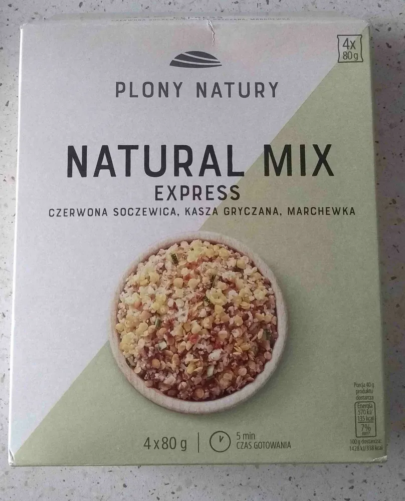 Natural Mix express - czerwona soczewica, kasza gryczana, marchewka
