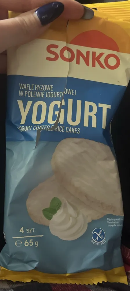 Wafle ryżowe w polewie jogurtowej