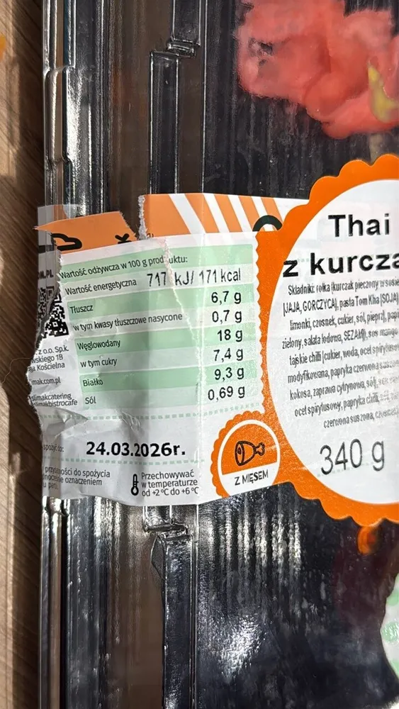 thai roll z kurczakiem