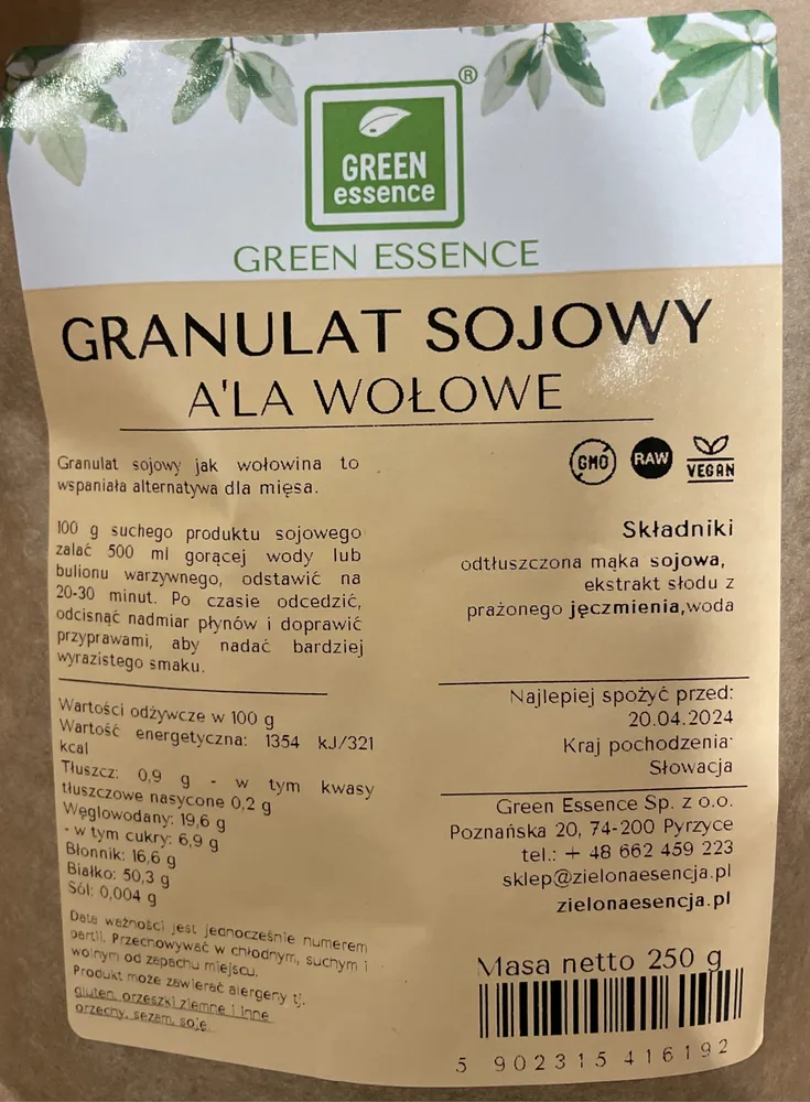 Granulat sojowy a'la wołowe