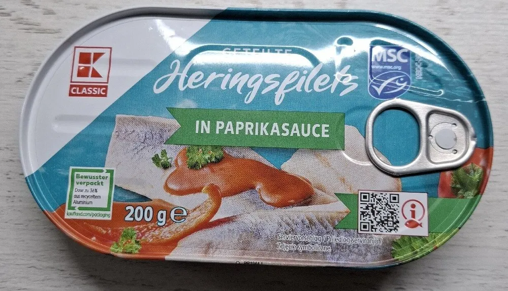 Heringsfilet in Paprikasauce