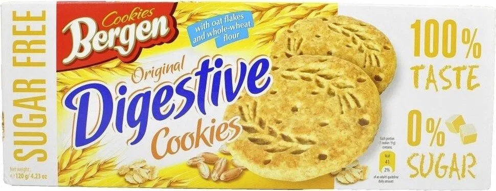 Bergen 120G Digestive Sugar Free Cookies Box