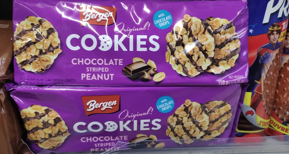 cookies chocolate striped peanut