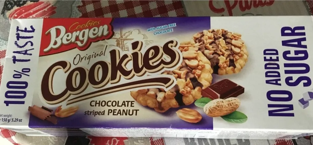 Chocolate Striped Peanut Cookies, Erdnuss, Schokol...