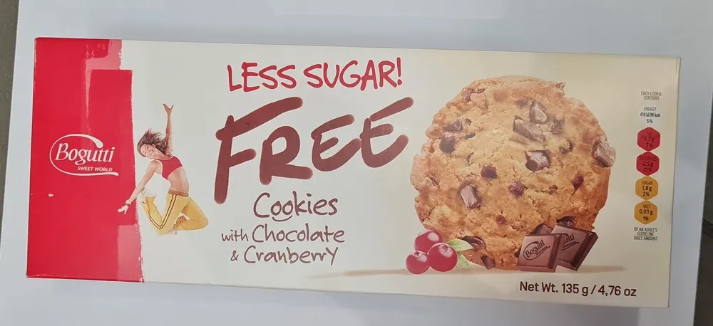 Cookies with chocolate and cranberry