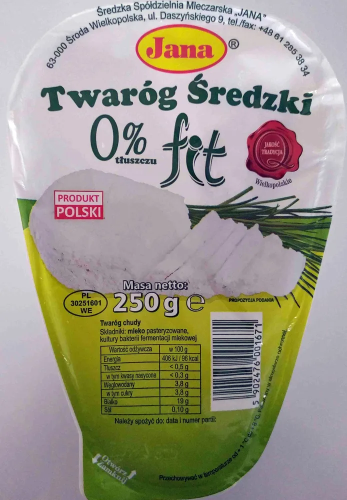 Twaróg Średzki fit 0% tłuszczu