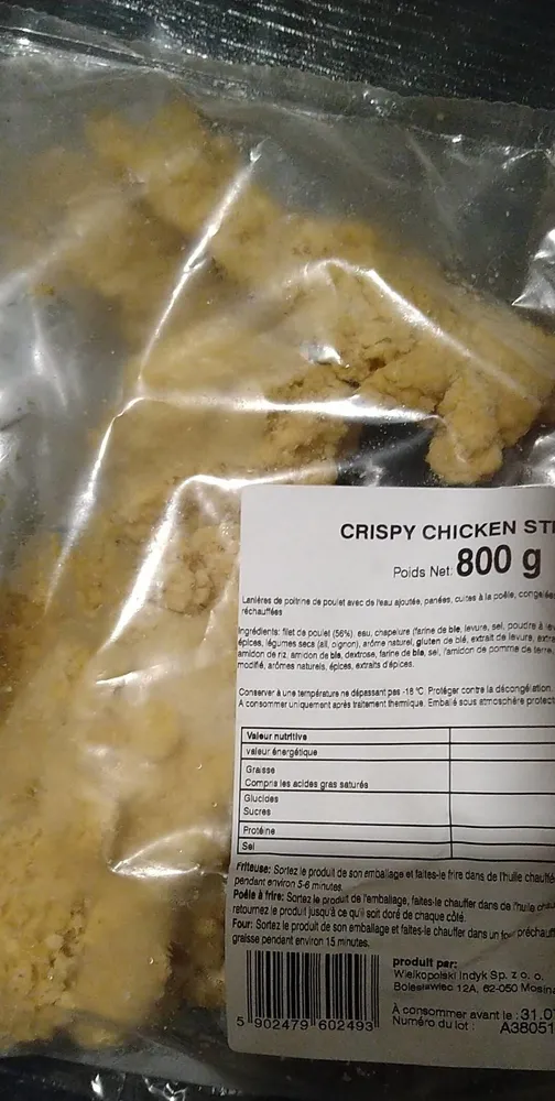 Crispy chicken strips