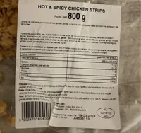 Hot & spicy chiken strips
