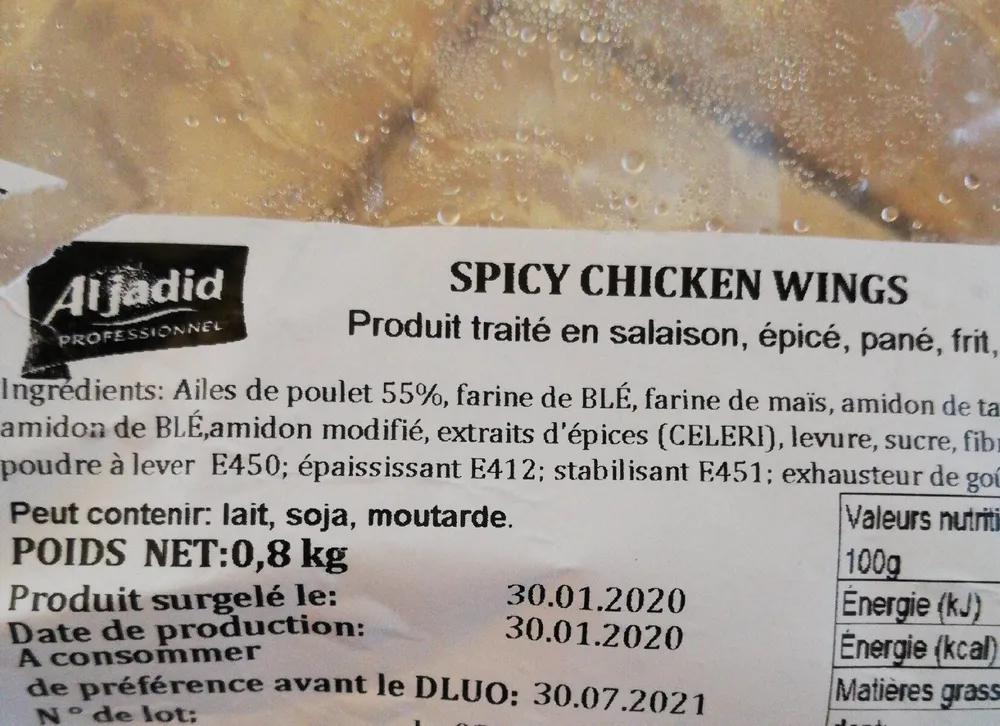Spicy chicken wings