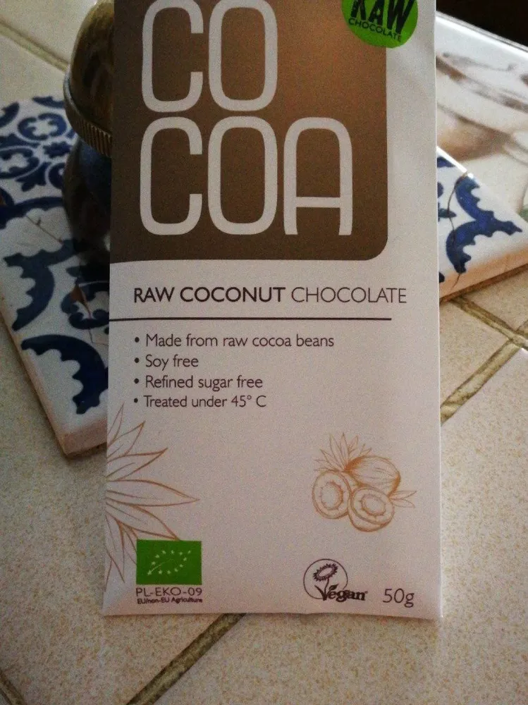 Cocoa Tablette Chocolat Au Lait De Coco 50G Cocoa