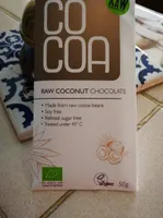 Cocoa Tablette Chocolat Au Lait De Coco 50G Cocoa