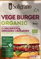 Vege Burger Organic z ciecierzycą, orkiszem i burakiem
