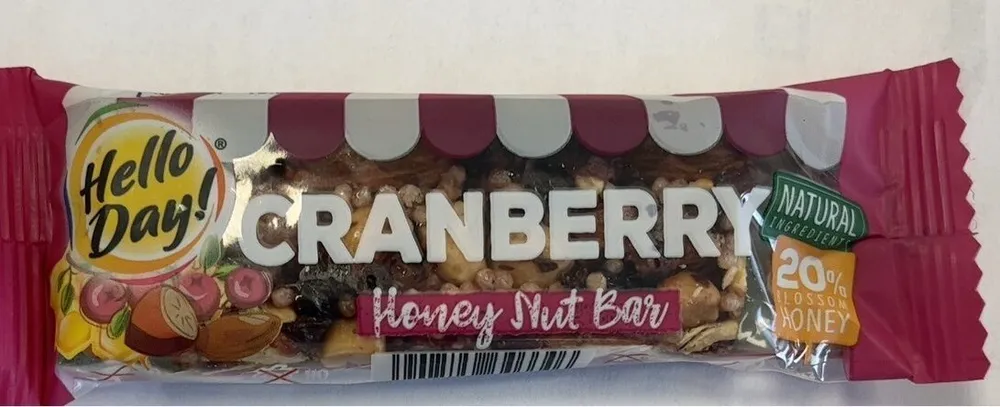 Honey nut bar cranberry