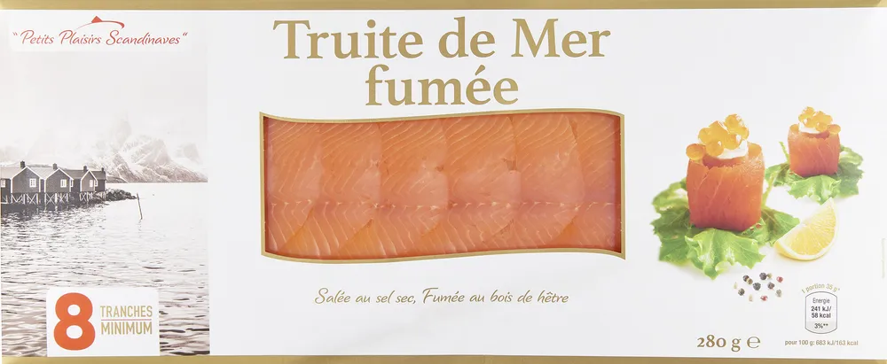 Truite de mer fumée