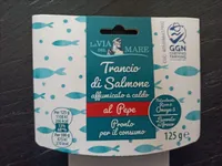 Trancio di salmone affumicato a caldo