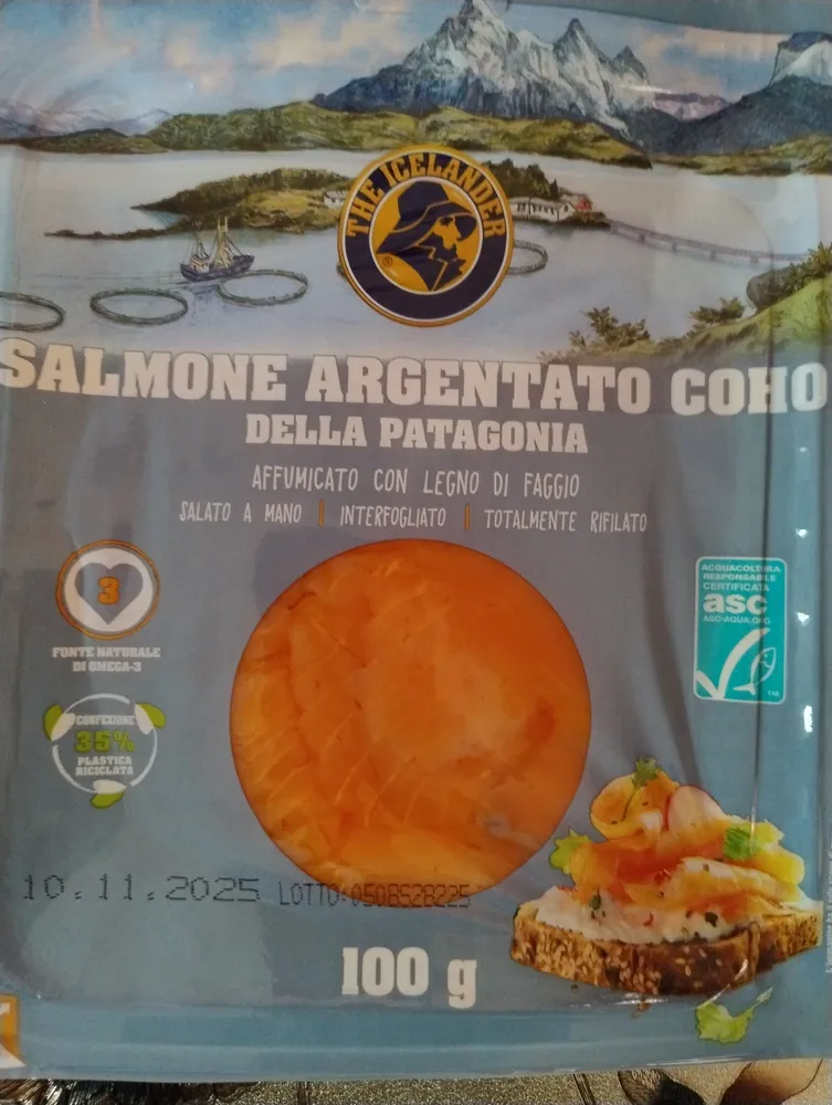 Salmone argentato coho della Patagonia