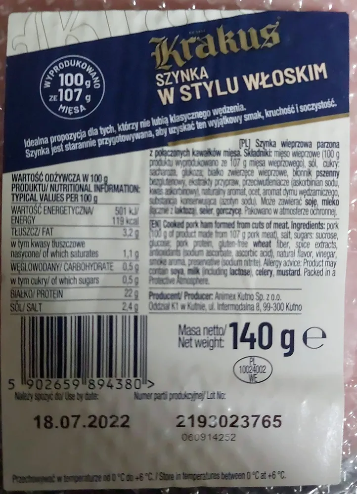 Szynka w stylu włoskim