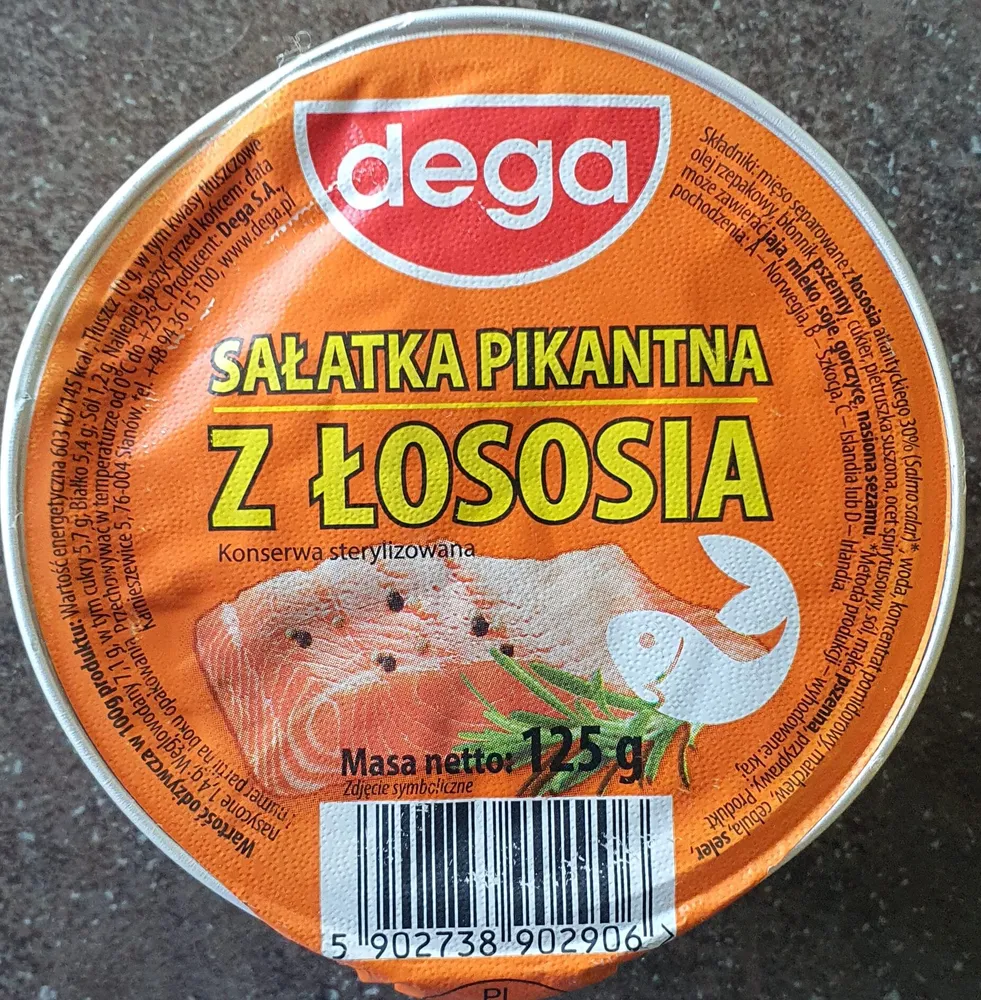 Sałatka pikantna z łososia