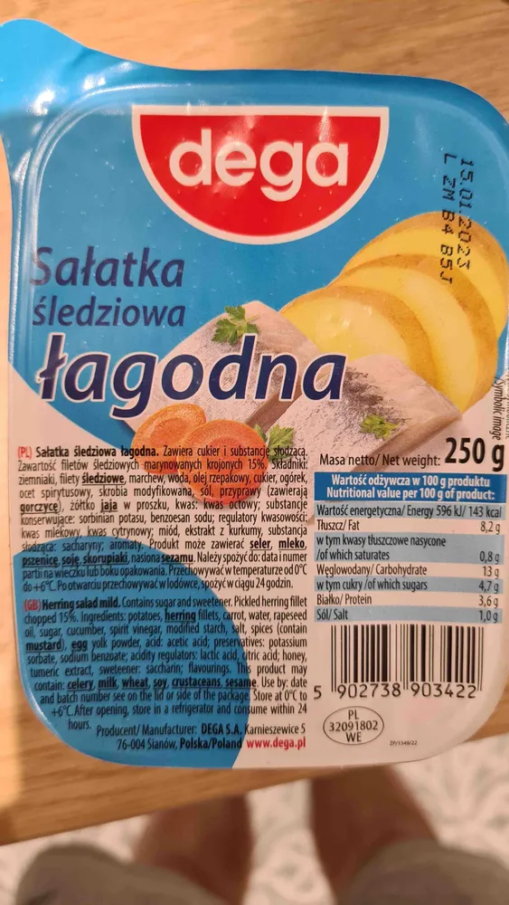 Sałatka śledziowa lagodna