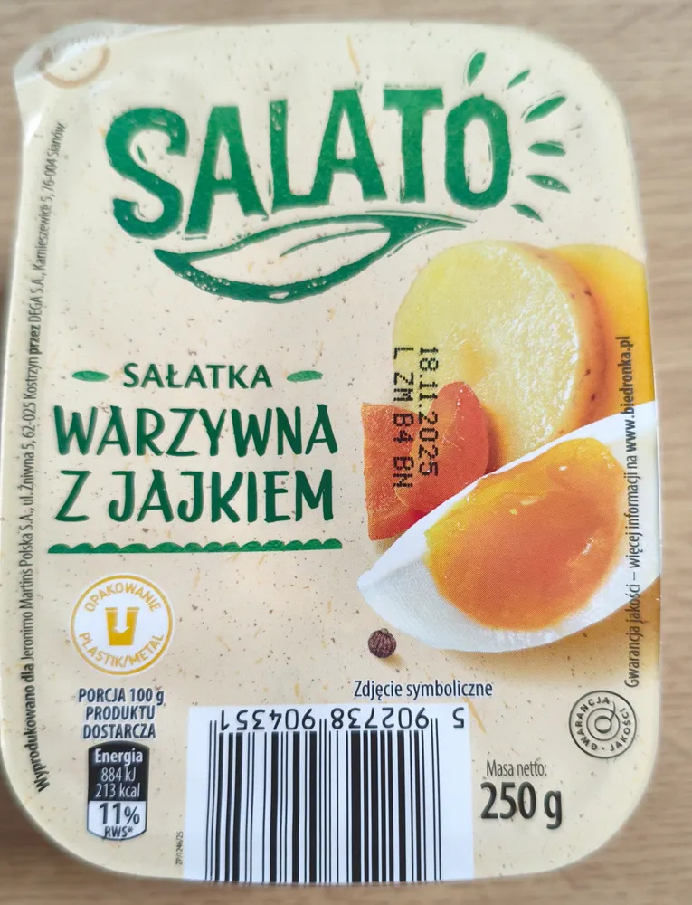 Sałatka warzywna z jajkiem