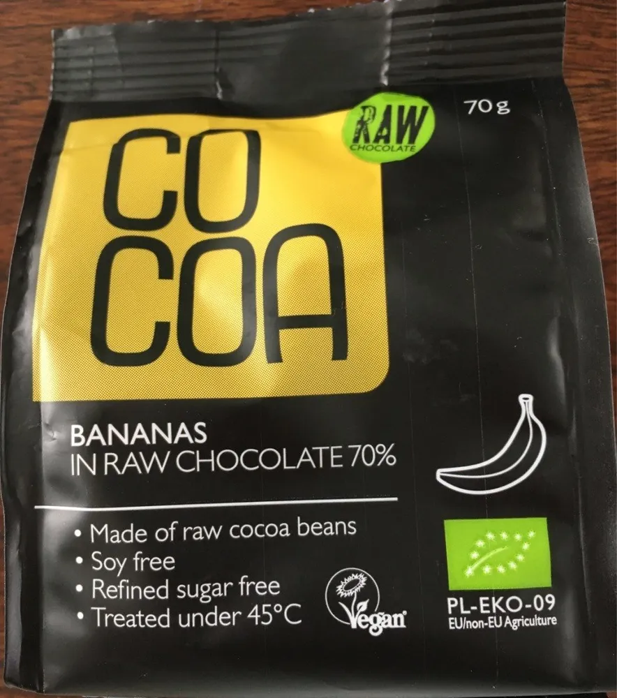 Bananas in raw Chocolate 70%