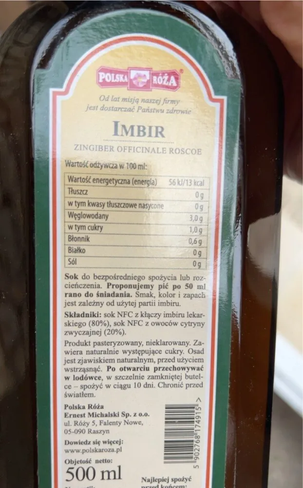 Pur jus de gingembre