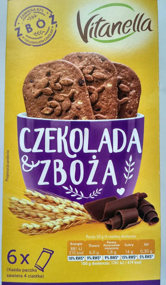 Ciastka czekolada zboża