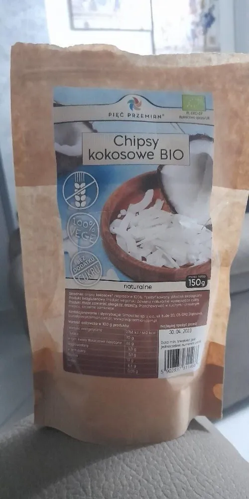 chipsy kokosowe bio